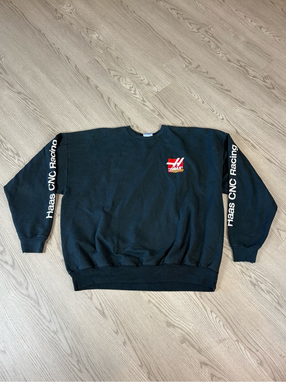Hanes Haas Racing Black Crewneck Sweatshirt